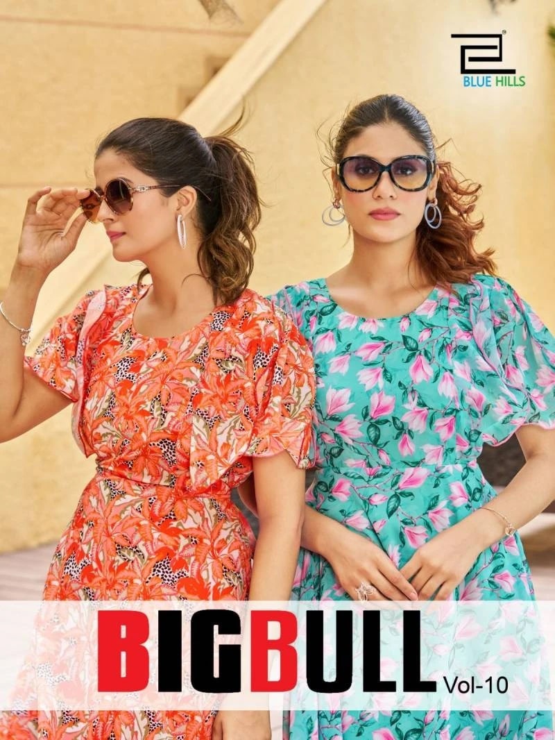 Blue Hills Bigbull Vol 10 Digital Printed Party Wear Gown Collection