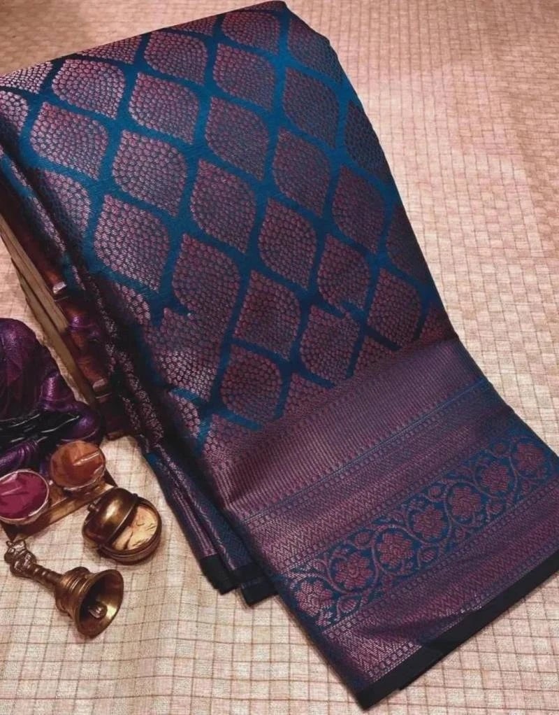 Soft Silk 5035 Banarasi Rich Pallu Jacquard Work Saree Collection