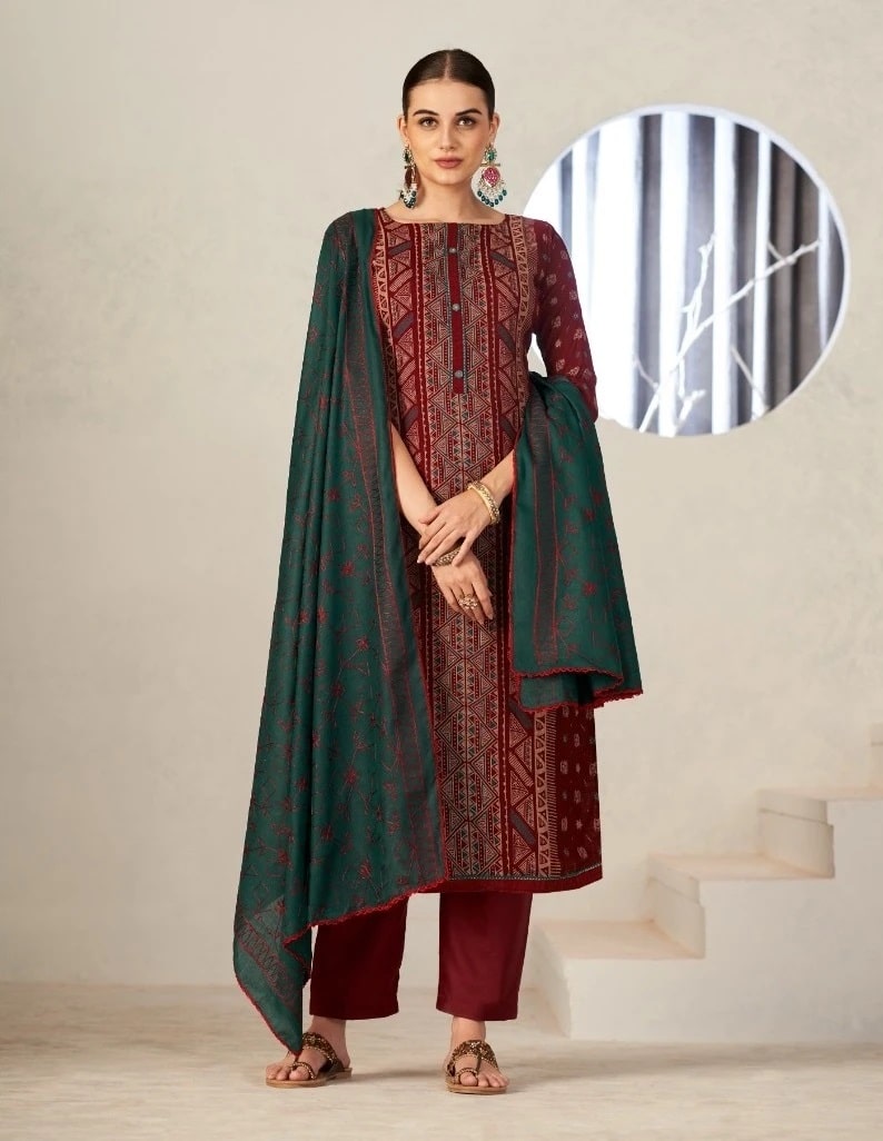 Radhika Azara Black Berry Vol 6 Pure Cotton Dress Materials Collection