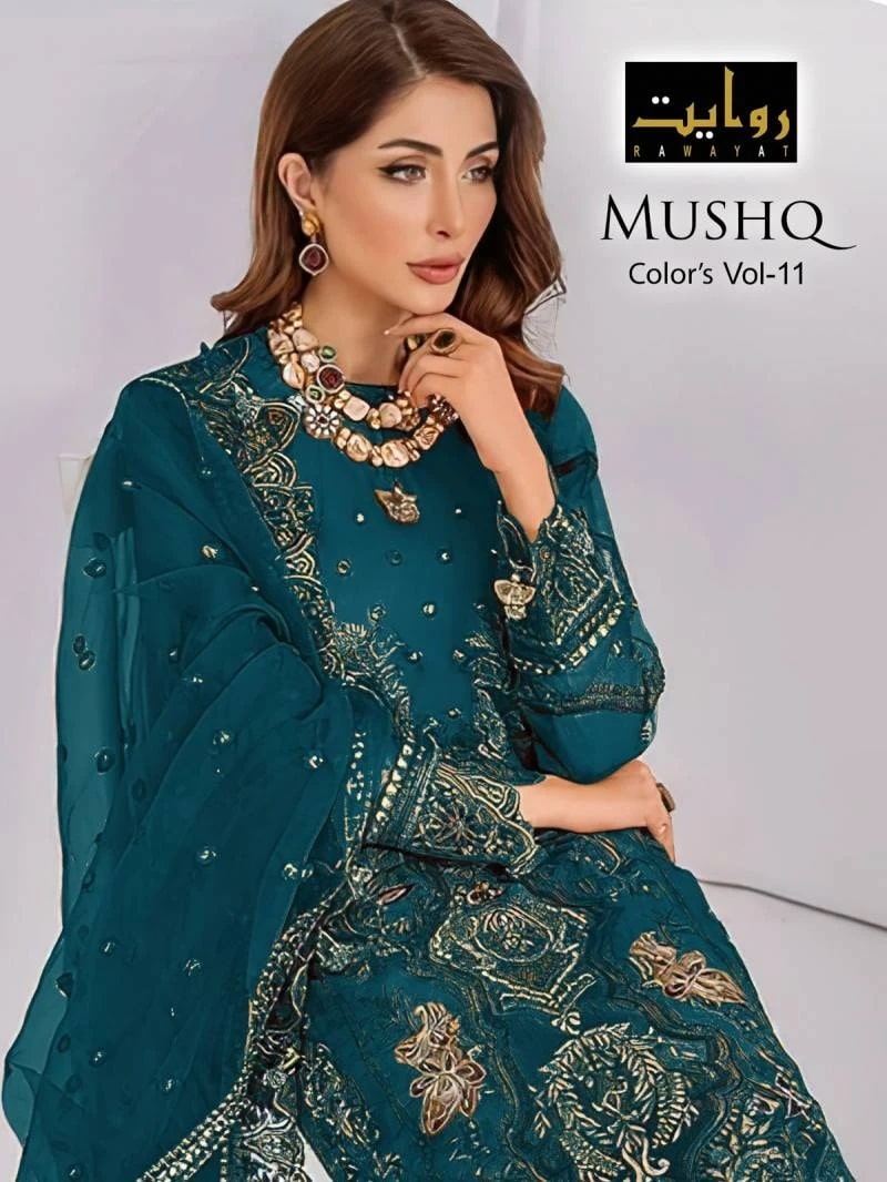 Rawayat Mushq Colors Vol 11 Exclusive Pakistani Salwar Suit