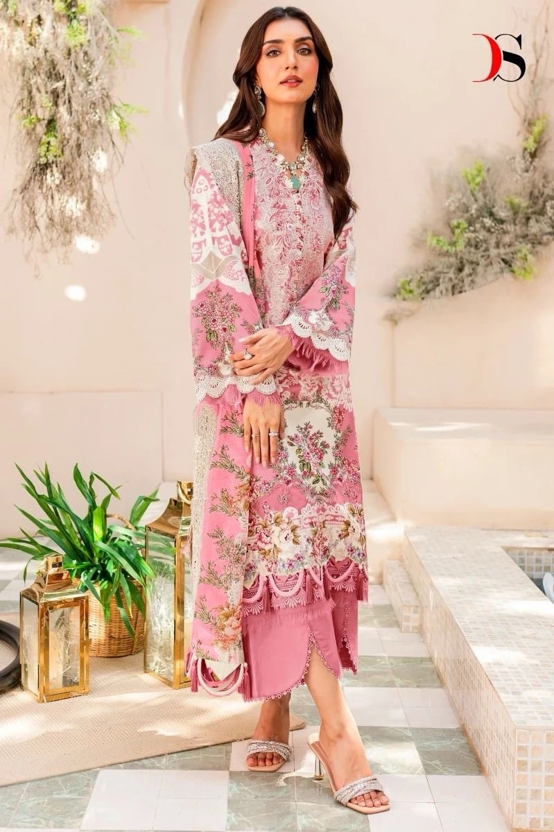 Deepsy Niddle Wonder Pakistani Salwar Suit Cotton Dupatta Set