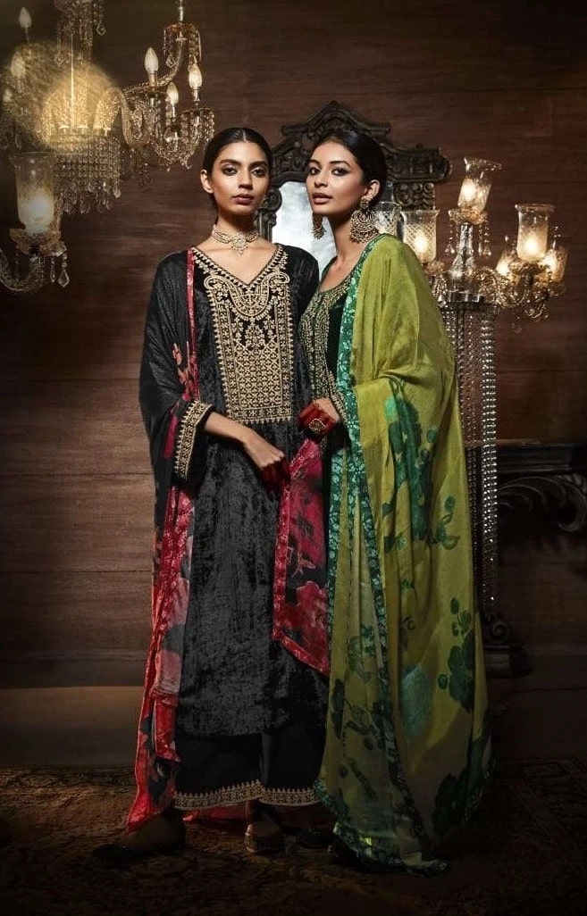 Kimora Heer Nasha Velvet Exclusive Pashmina Dress Material Collection