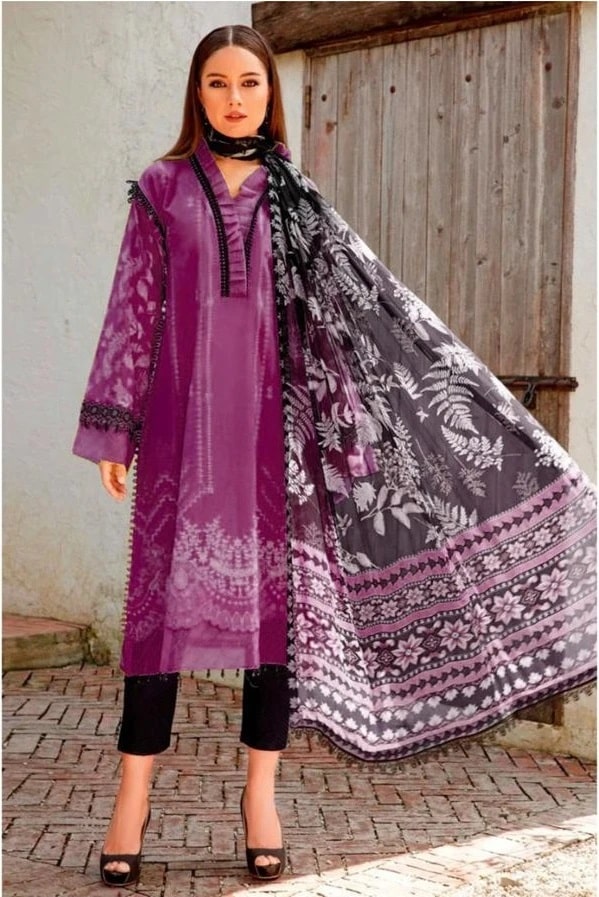 Hazzel M Print 058 Pakistani Salwar Suits Chiffon Dupatta Collection