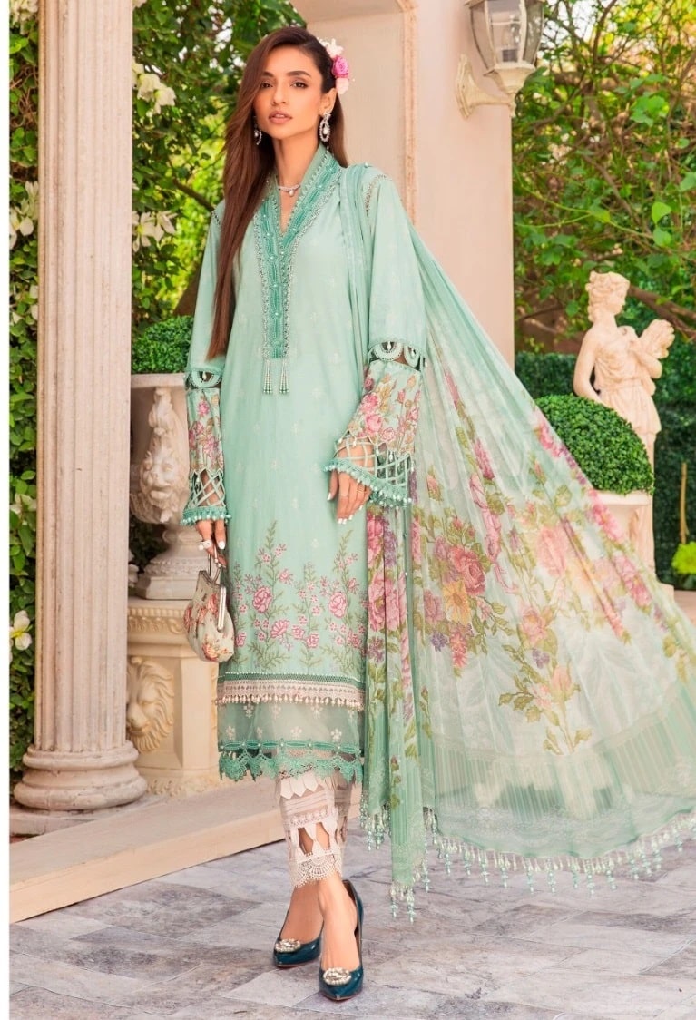 Taj 460 And 461 Designer Pakistani Salwar Suits Chiffon Dupatta