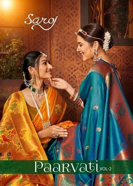 Saroj Paarvati Vol 2 Wedding Latest Soft Silk Saree Wholesalers