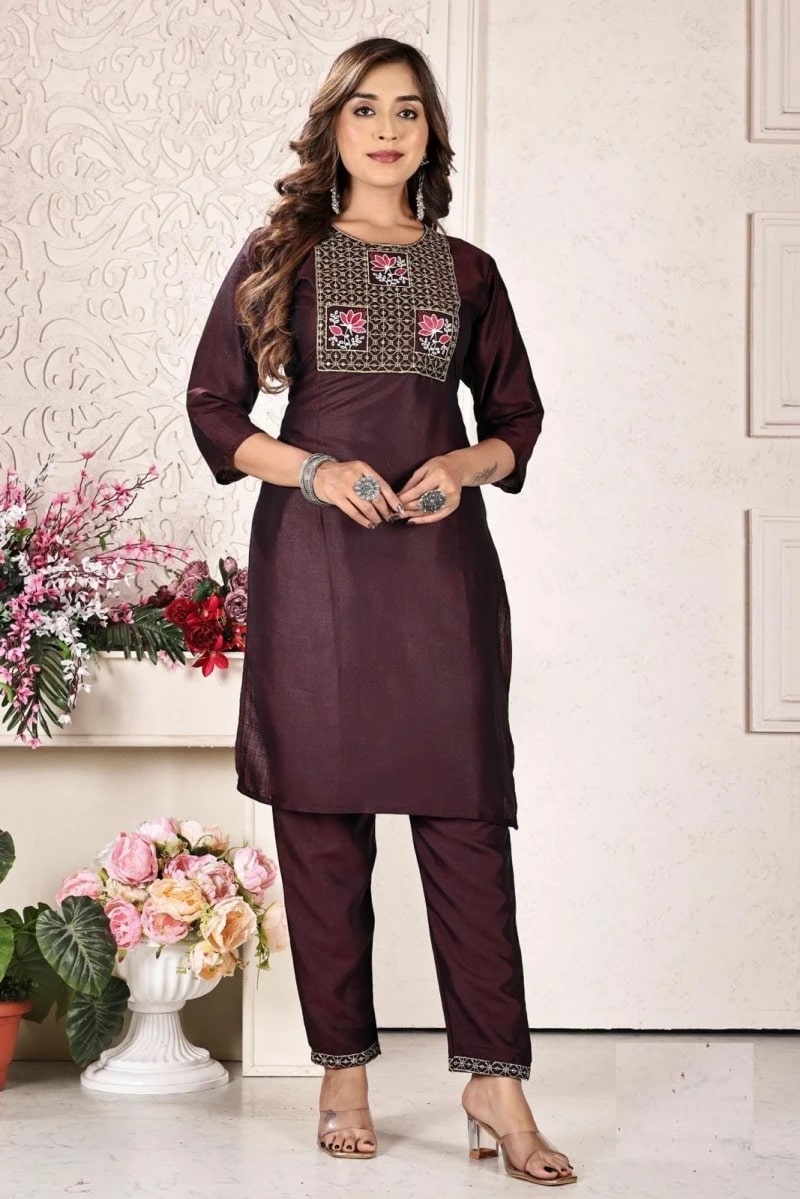 Trendy Jasleen V1 Two Tone Casual Wear Kurti With Bottom Collection