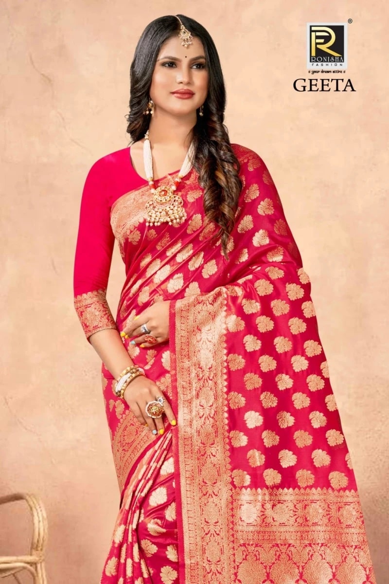 Ronisha Geeta Latest Banarasi Silk Saree Collection