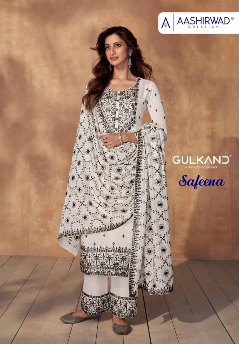 Aashirwad Gulkand Safeena Silk Designer Salwar Suits Collection