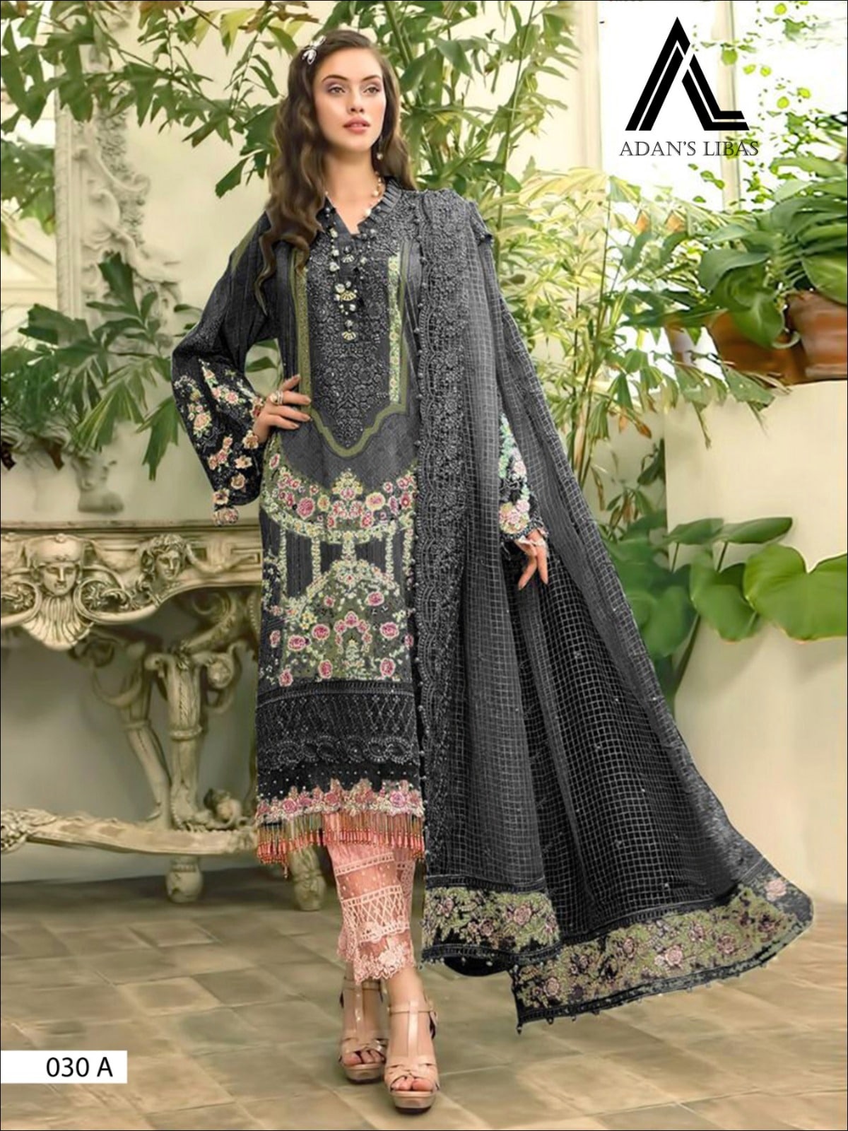 Adan Libas Maria B 030 Cotton Pakistani Salwar Suit Wholesale