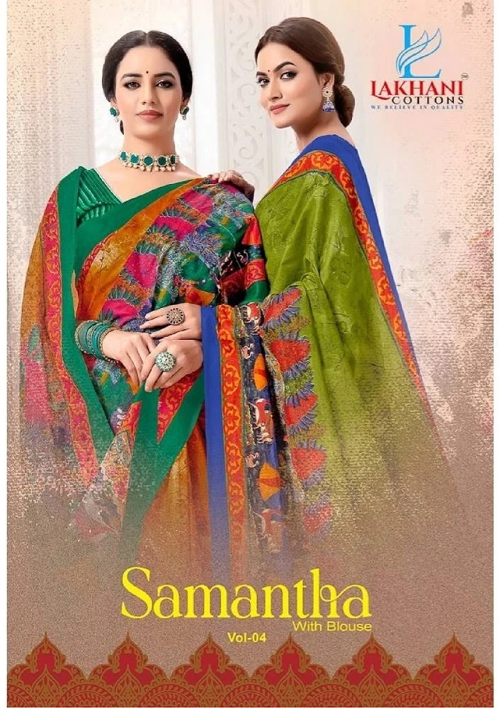 Lakhani Samantha Vol 4 Soft Cotton Printed Saree Collection