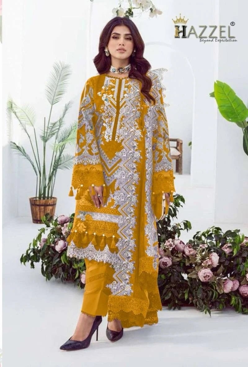 Hazzel Needle Wonder Lawn Collection 066 Pakistani Suits Cotton Dupatta