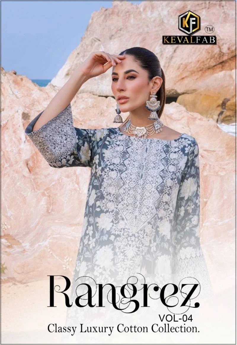 Keval Fab Rangrez Vol 4 Karachi Cotton Dress Material Online Shop