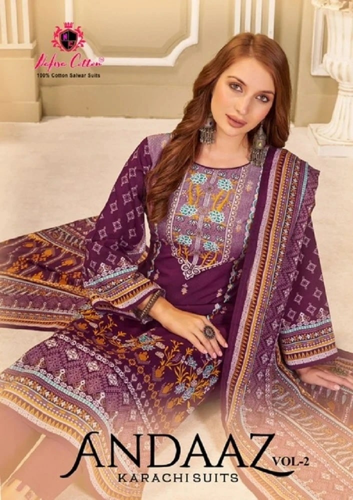 Nafisa Andaaz Vol 2 Soft Cotton Karachi Dress Material Online