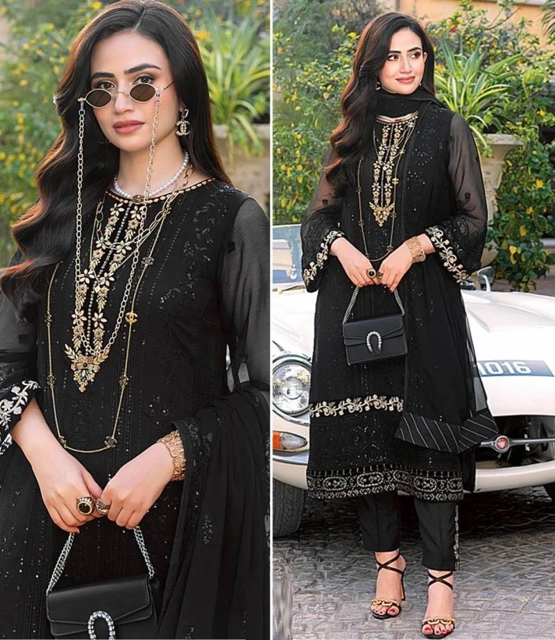 Zaha Khushbu 10152 Faux Georgette Designer Pakistani Suits