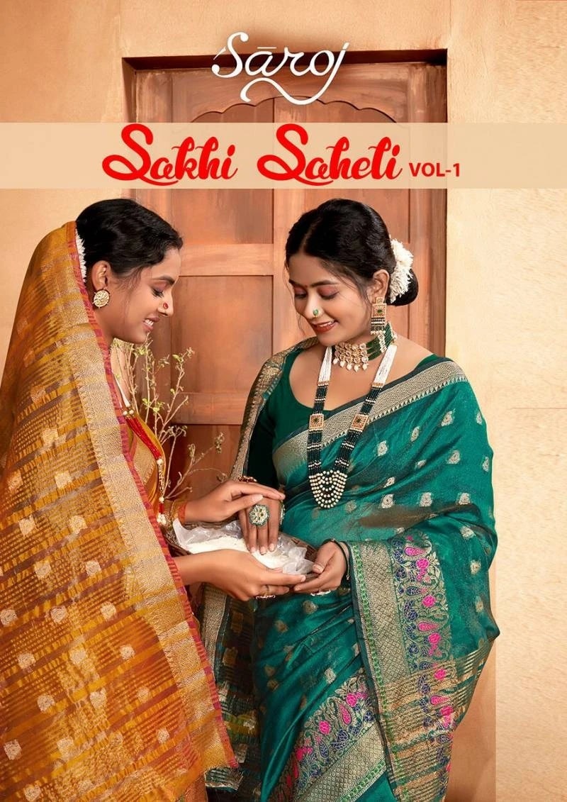 Saroj Sakhi Saheli Vol 1 Wholesale Soft Organza Silk Saree India