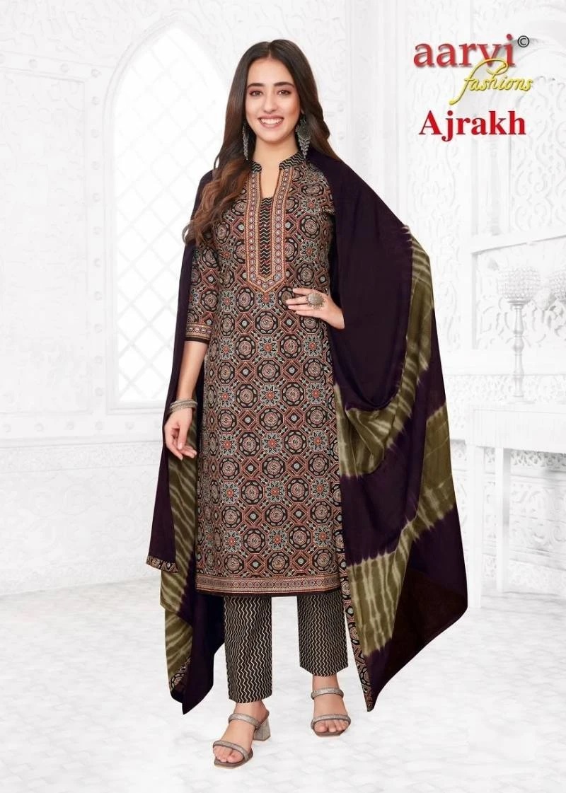 Aarvi Ajrakh Vol 2 Soft Cotton Readymade Dress Collection