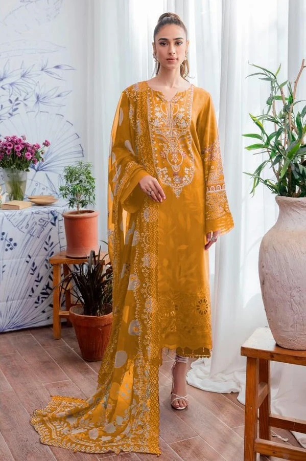 Taj 467 And 468 Pakistani Salwar Suits With Cotton Dupatta Collection