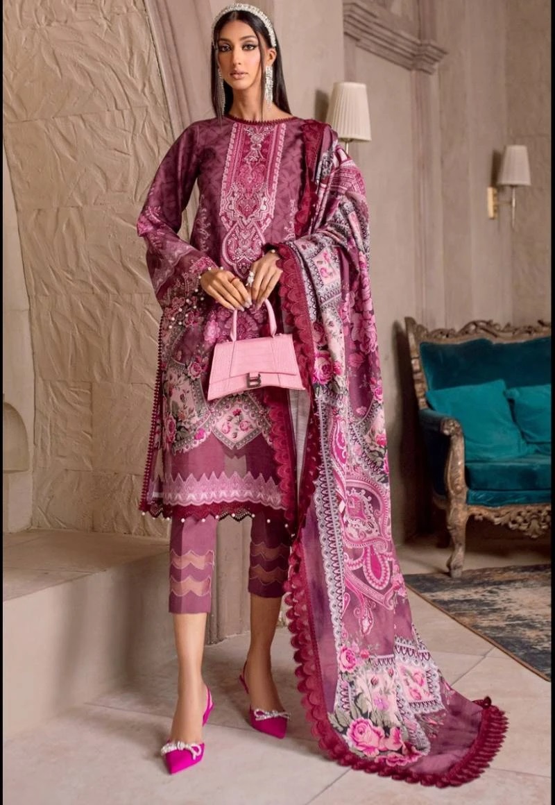 Aasha Queen Court Vol 4 Pakistani Suits And Chiffon Dupatta Collection