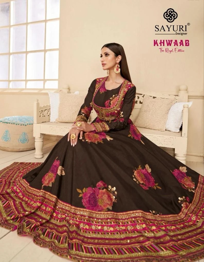 Sayuri Khwaab Latest Designer Gown With Dupatta Collection