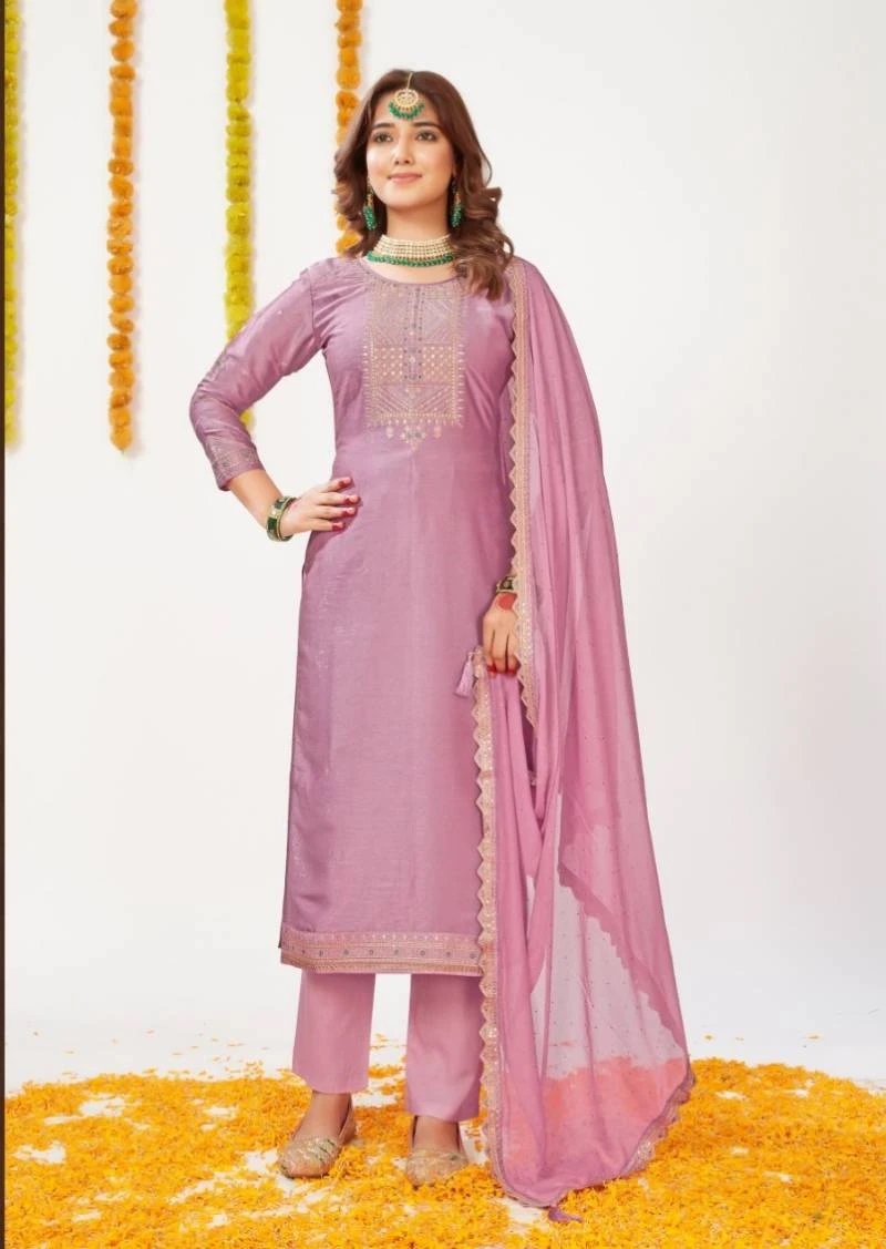 Panch Ratna Karra Shimar Silk Designer Dress Material Collection