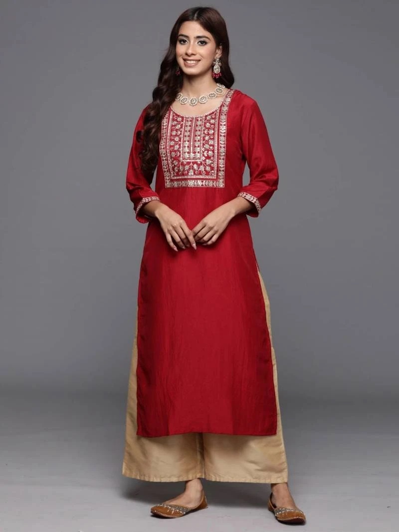 Buy Jaipur Kurti Women Purple & Golden Printed Kurta with Trousers Online  at Best Price | Distacart