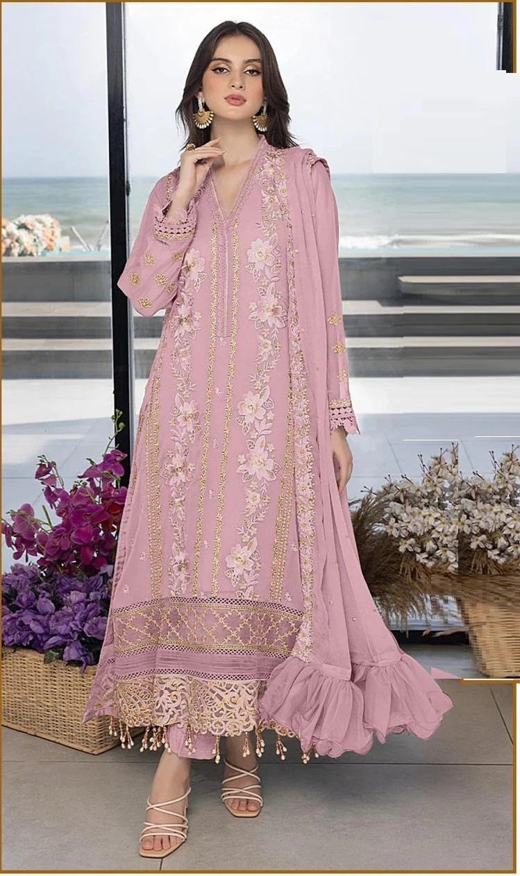 Bilqis B 03 Faux Georgette Designer Pakistani Suits Collection