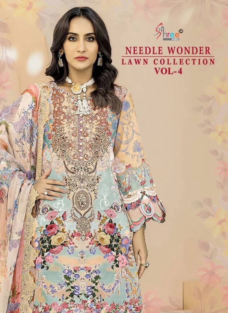 Shree Needle Wonder Lawn Collection Vol 4 Pakistani Salwar Suits Collection