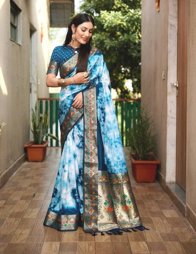Sc Flora 02 Weaving Designer Paithani Silk Saree Collection