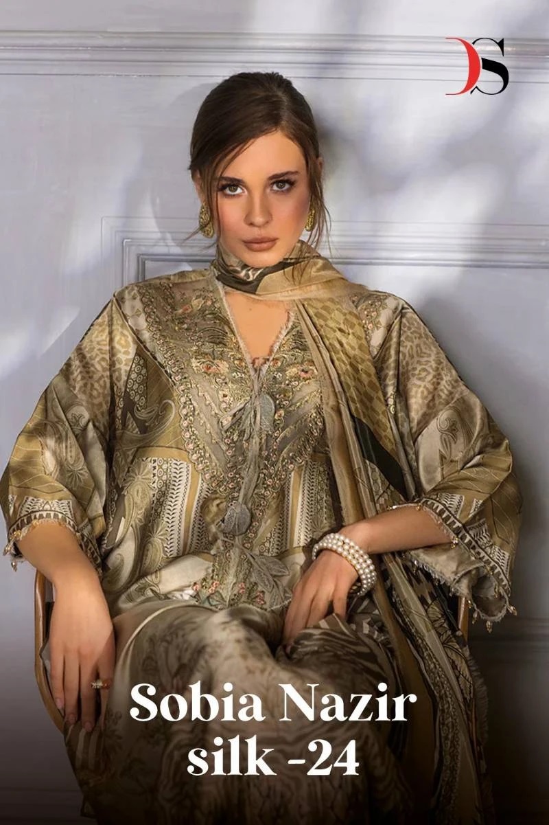 Deepsy Sobia Nazir Silk 24 Printed Silk Pakistani Salwar Suits Collection