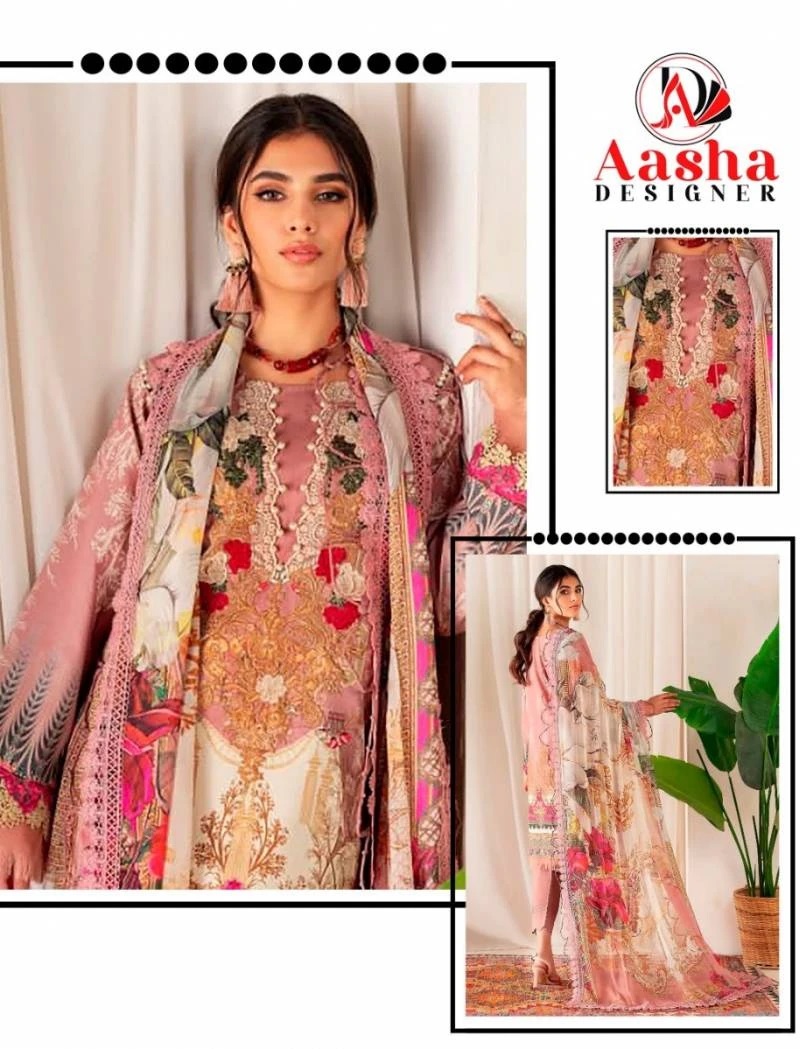 Aasha Ayezal Vol 1 Pakistani Salwar Suits With Chiffon Dupatta