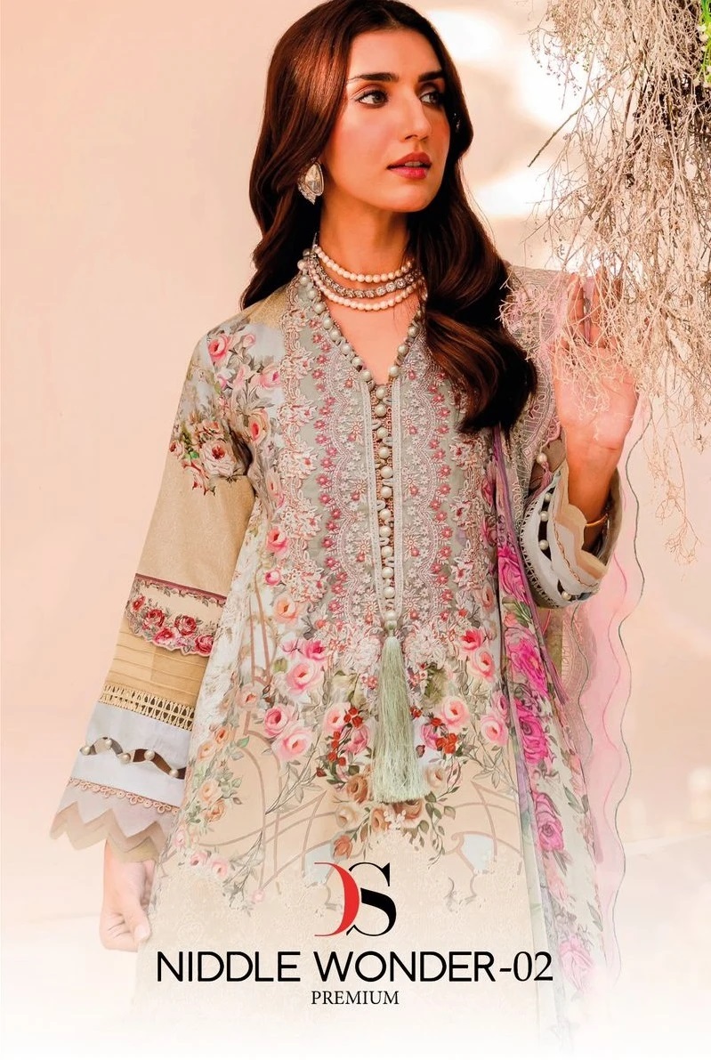 Deepsy Niddle Wonder 2 Cotton Dupatta Pakistani Salwar Suits