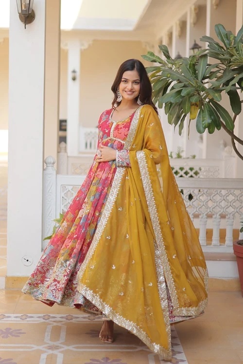Vamika Vol 29 Designer Anarkali Gown With Dupatta Collection