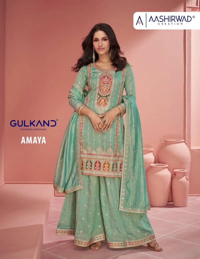 Aashirwad Gulkand Amaya Silk Designer Salwar Suits Collection