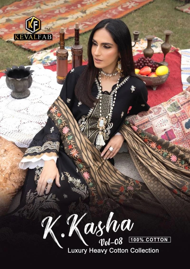 Keval K Kasha Vol 8 Exclusive Soft Cotton Dress Material Collection