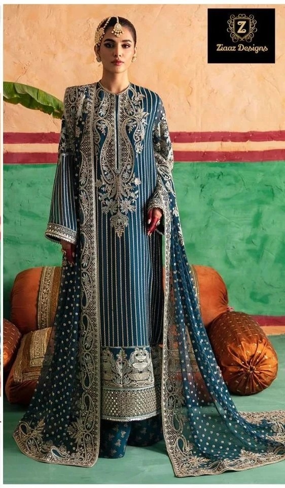Ziaaz Designs 422 A And B Georgette Pakistani Suits Collection