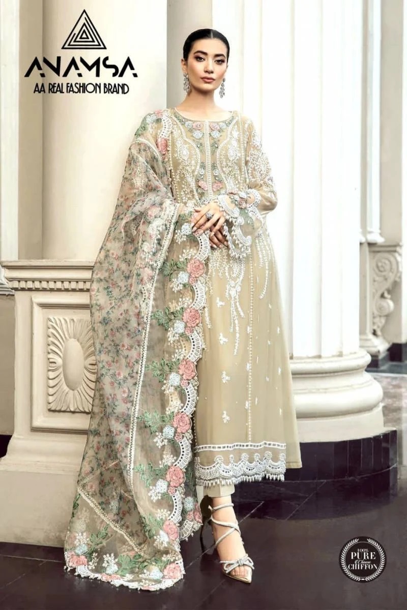 Anamsa 240 Embroidery Pakistani Suits Wholesaler