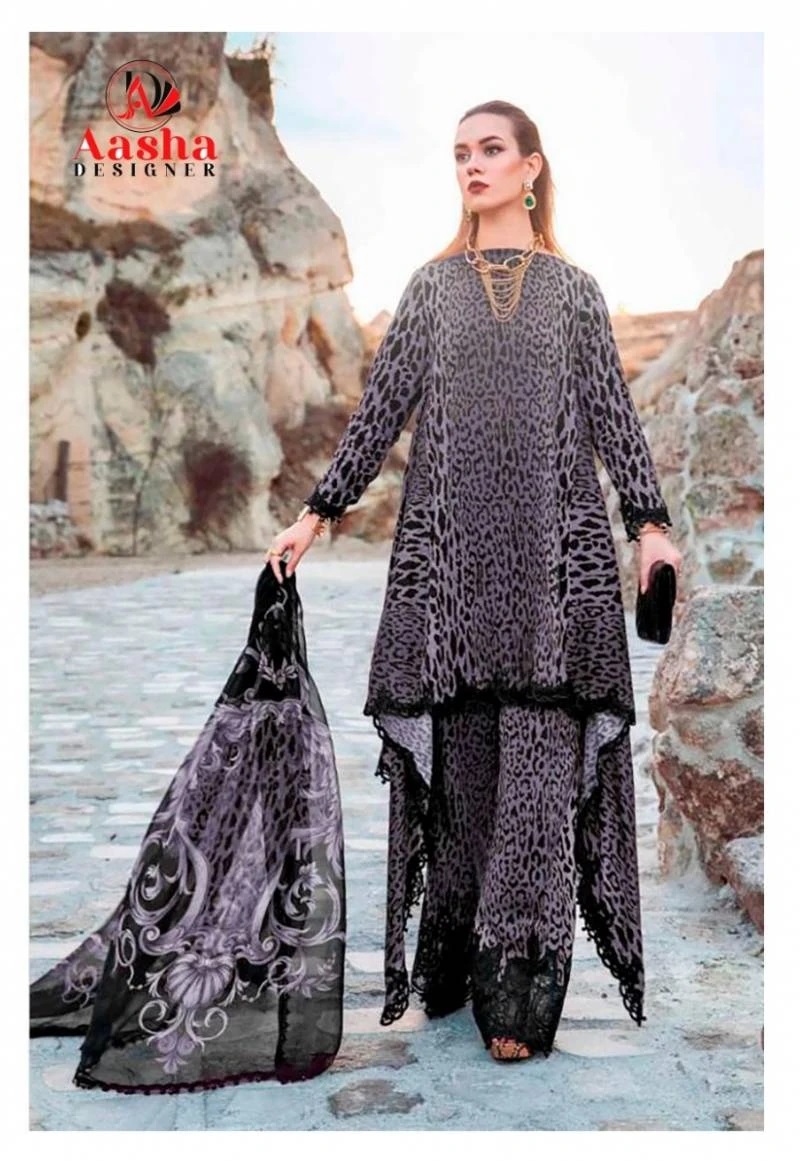 Aasha 1048 A To C Design Pakistani Salwar Suits Chiffon Dupatta