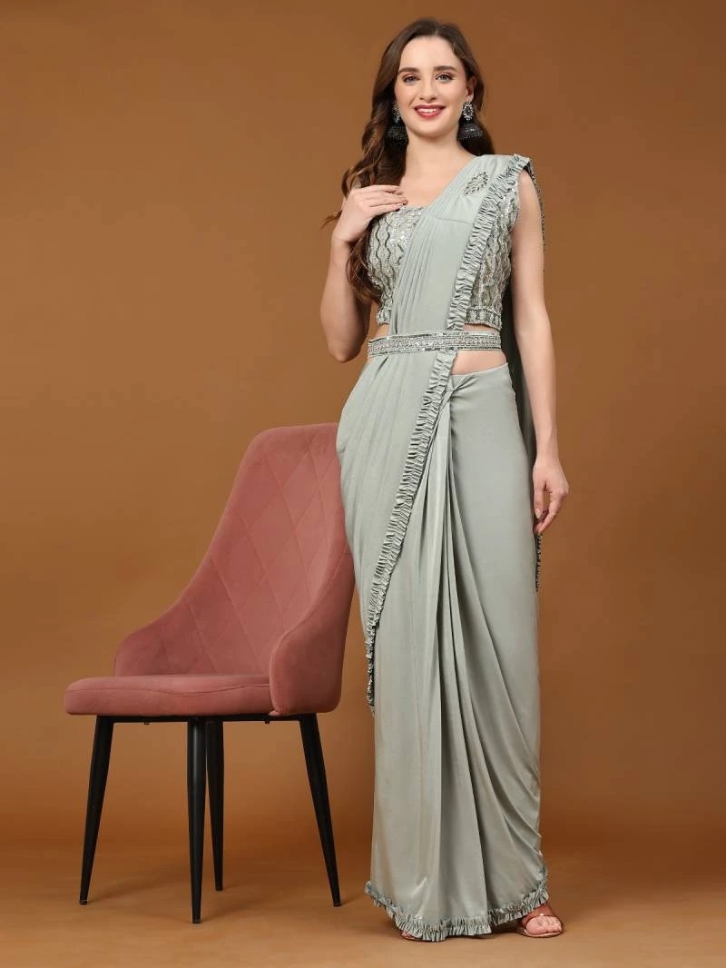 Amoha Trendz 101997 Party Wear Ready To Wear Saree Collection