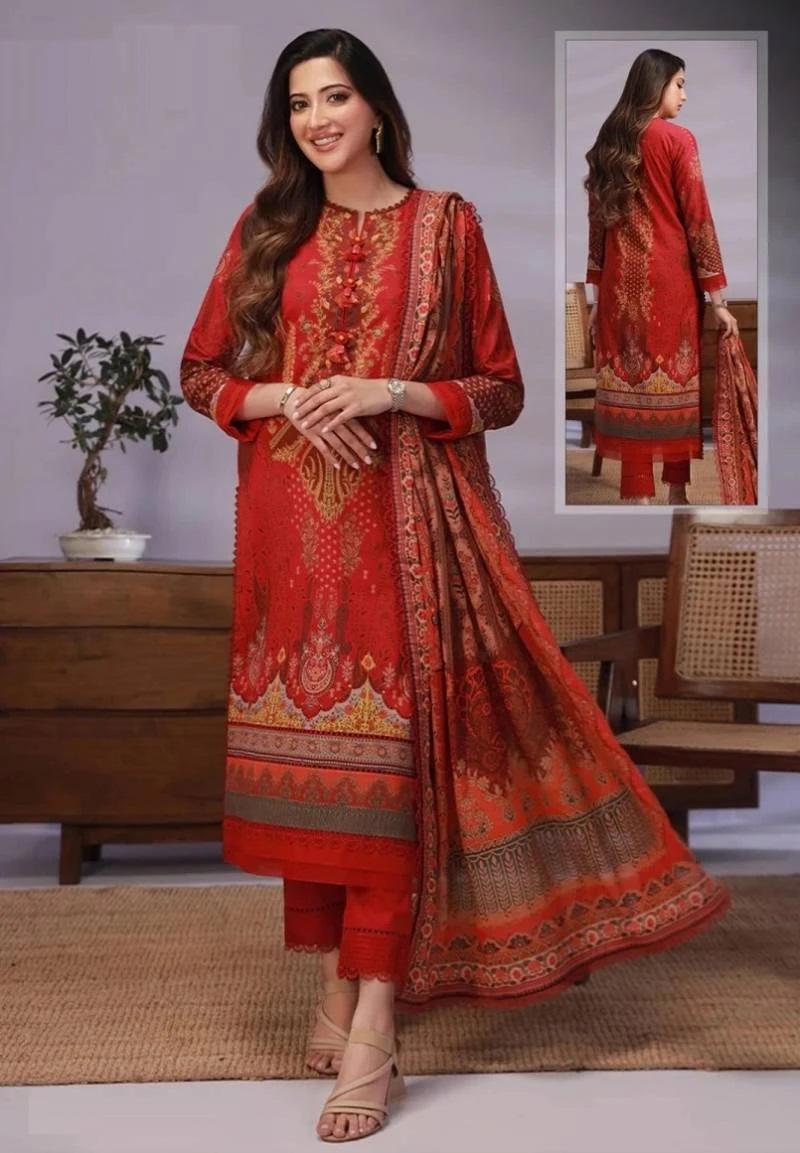 Rasberry Kesar Vol 1 Printed Karachi Cotton Dress Material
