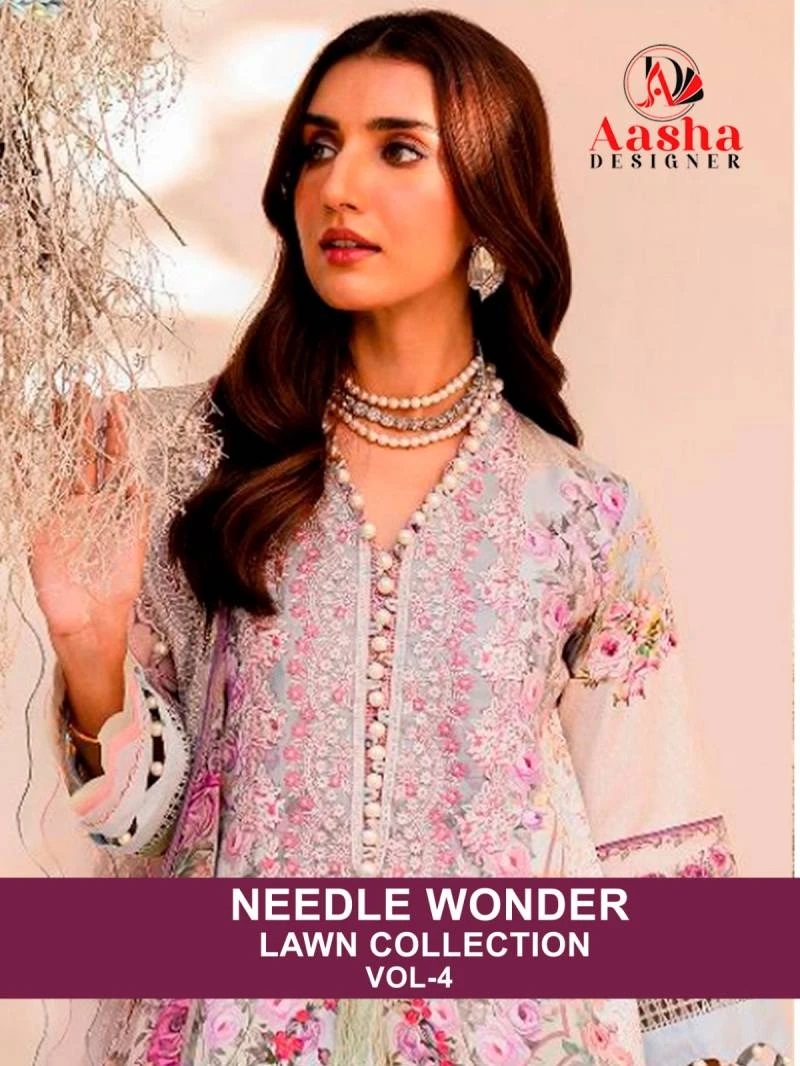 Aasha Needle Wonder Vol 4 Cotton Pakistani Suits wholesale