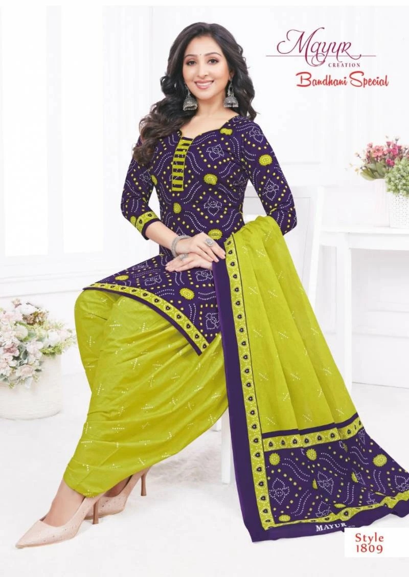Mayur Bandhani Special Vol 18 Soft Cotton Dress Material Wholesale