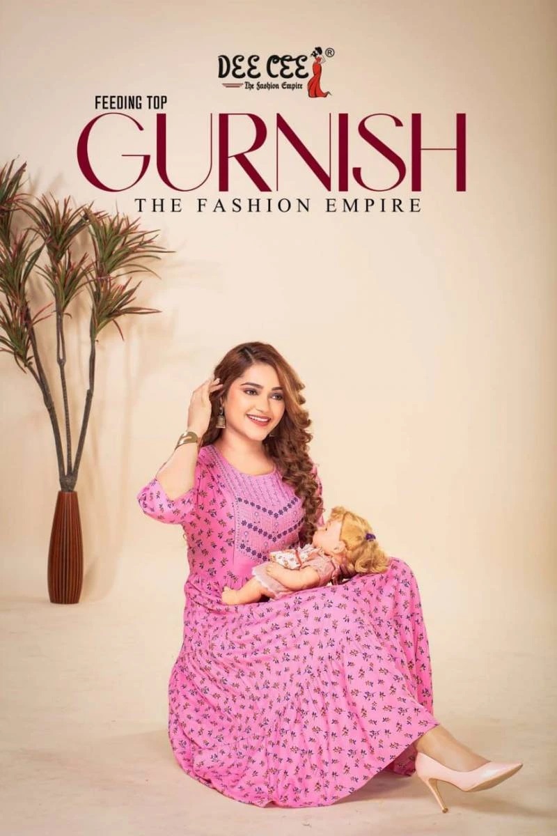 Deecee Gurnish Floral Print With Embroidery Kurti Collection