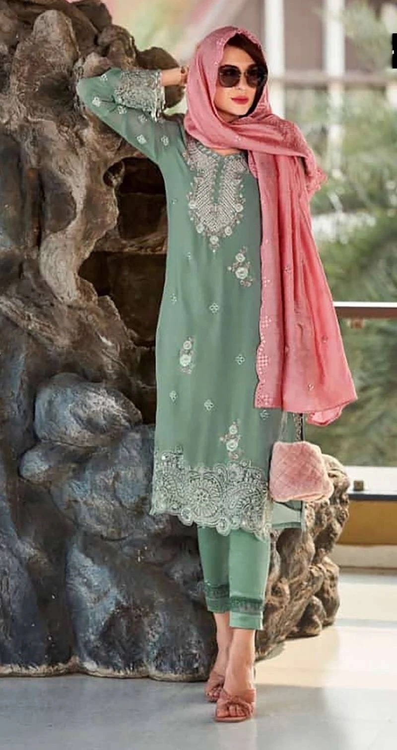 Zarqash Z 156 Georgette Readymade Pakistani Suits Collection