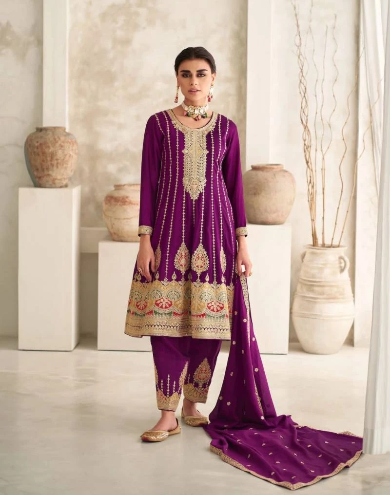 Romani 9774 To 9777 Exclusive Silk Embroidery Salwar Suits Collection