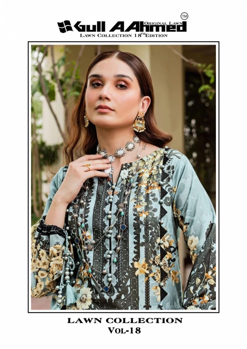 Gull A Ahmed Vol 18 Lawn Cotton Pakistani Dress Material Collection