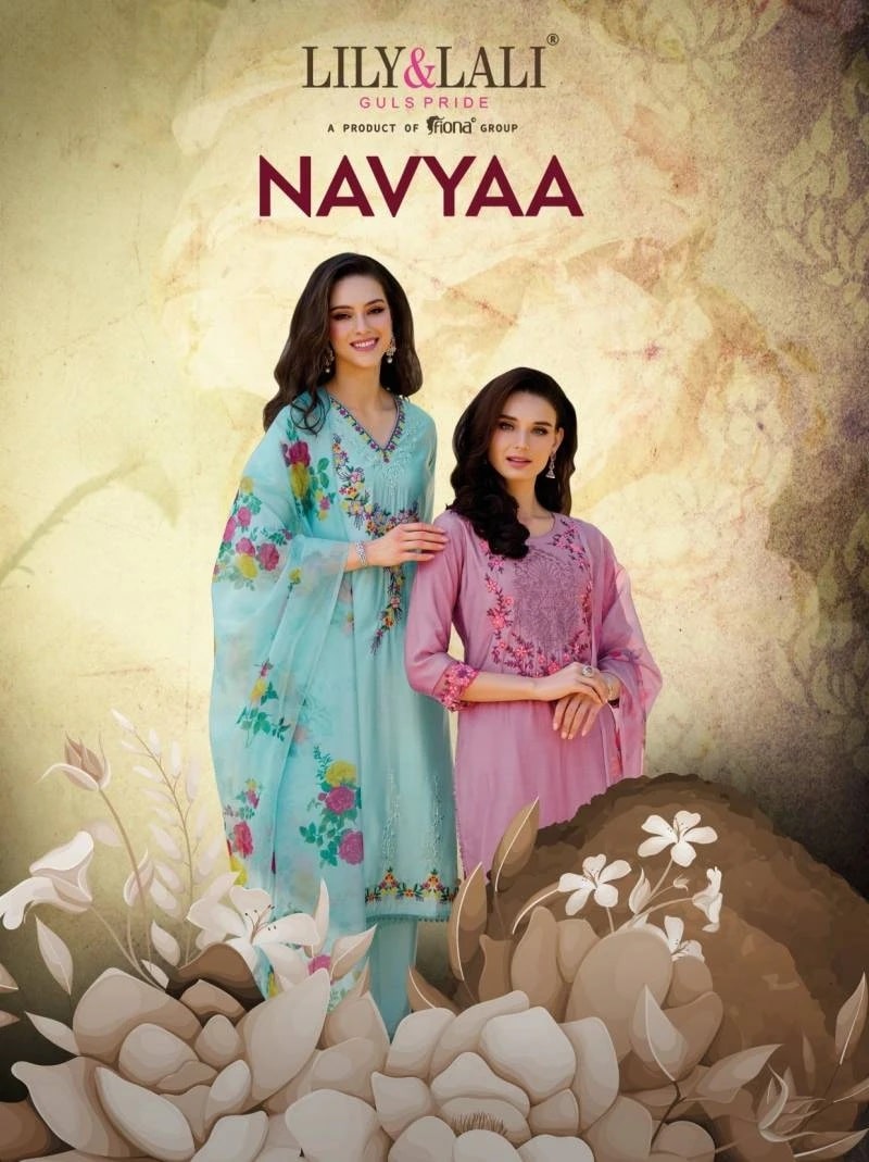 Lily And Lali Navyaa Silk Designer Kurti Pant With Dupatta