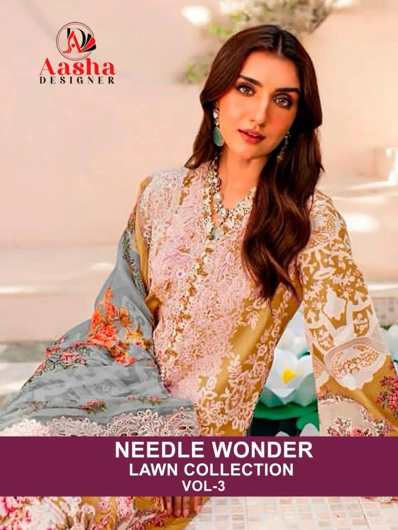 Aasha Needle Wonder Vol 3 Pakistani Suits Wholesale