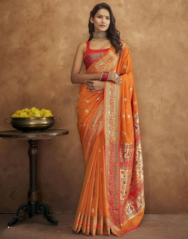 NX 215 Pathani Silk Zari Wedding Saree Collection