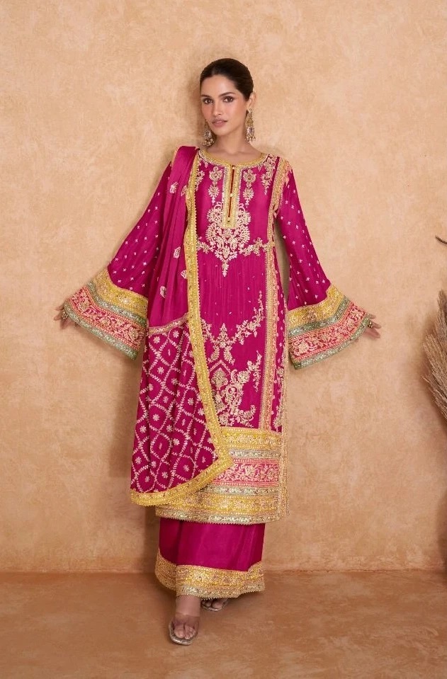 Vedika 7406 A To F Embroidery Work Designer Salwar Suits