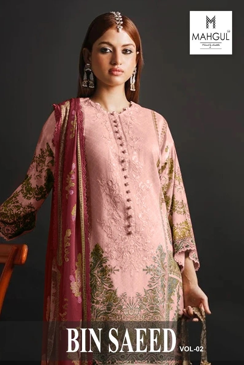 Shraddha Nx Bin Saeed Vol 2 Pakistani Suits With Cotton Dupatta